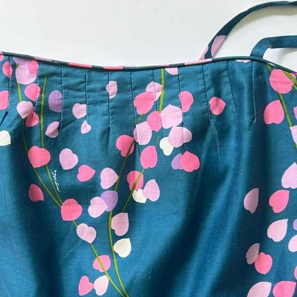 MALIA Honolulu Vtg 1970s Sundress 100% Cotton Size 10 Blue w Light Color Hearts - Picture 8 of 11